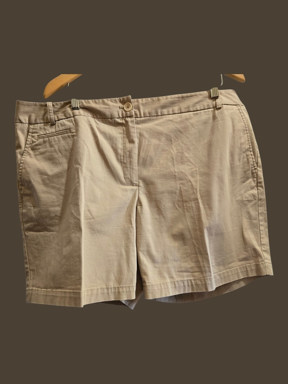Talbots Beige Cotton Bermuda Shorts